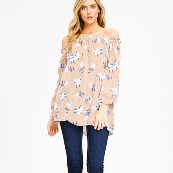 Glam Girl Fashion Tops - NWT Floral Boho Long Blouse